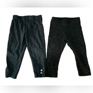 18M Baby Girl Black Leggings Bundle (Set of 2)